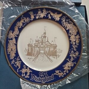 Disney Original 25th Anniversary Collector Plate  Limited Edition In‎ Box 957